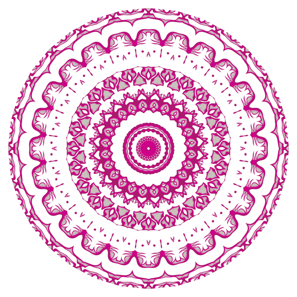 Abstract mandala decoration with round shape png