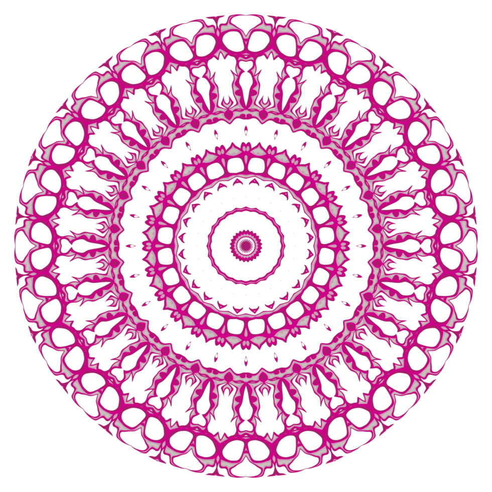 Abstract mandala decoration with round shape png