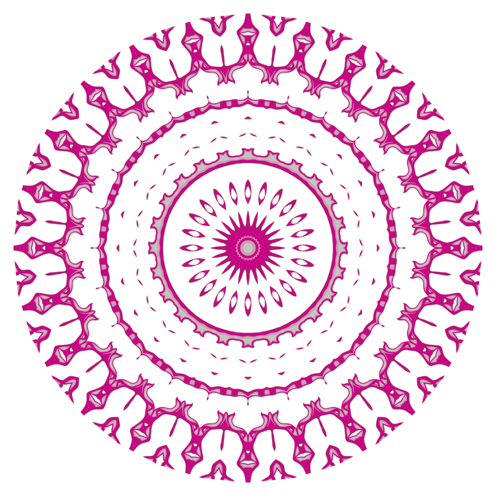 Abstract mandala decoration with round shape png