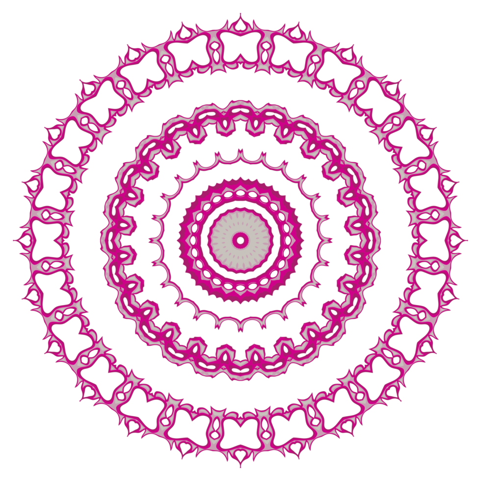 Abstract mandala decoration with round shape png