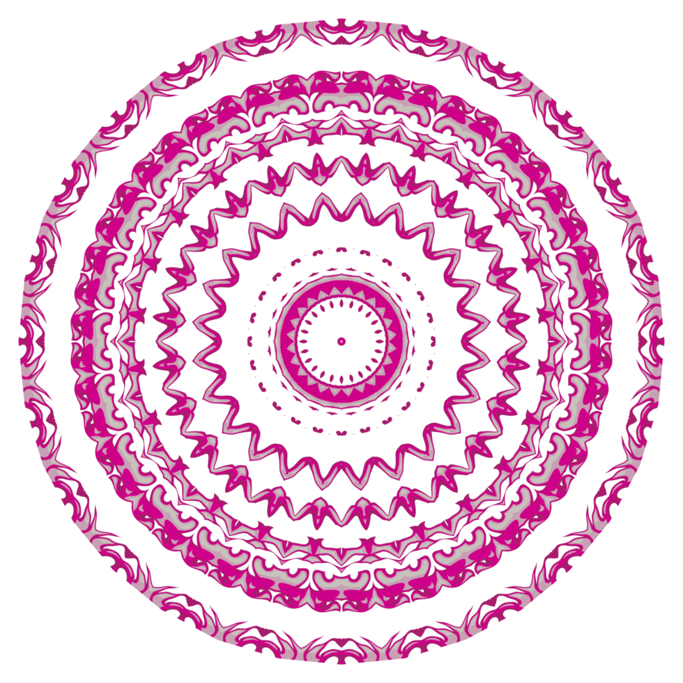 Abstract mandala decoration with round shape png