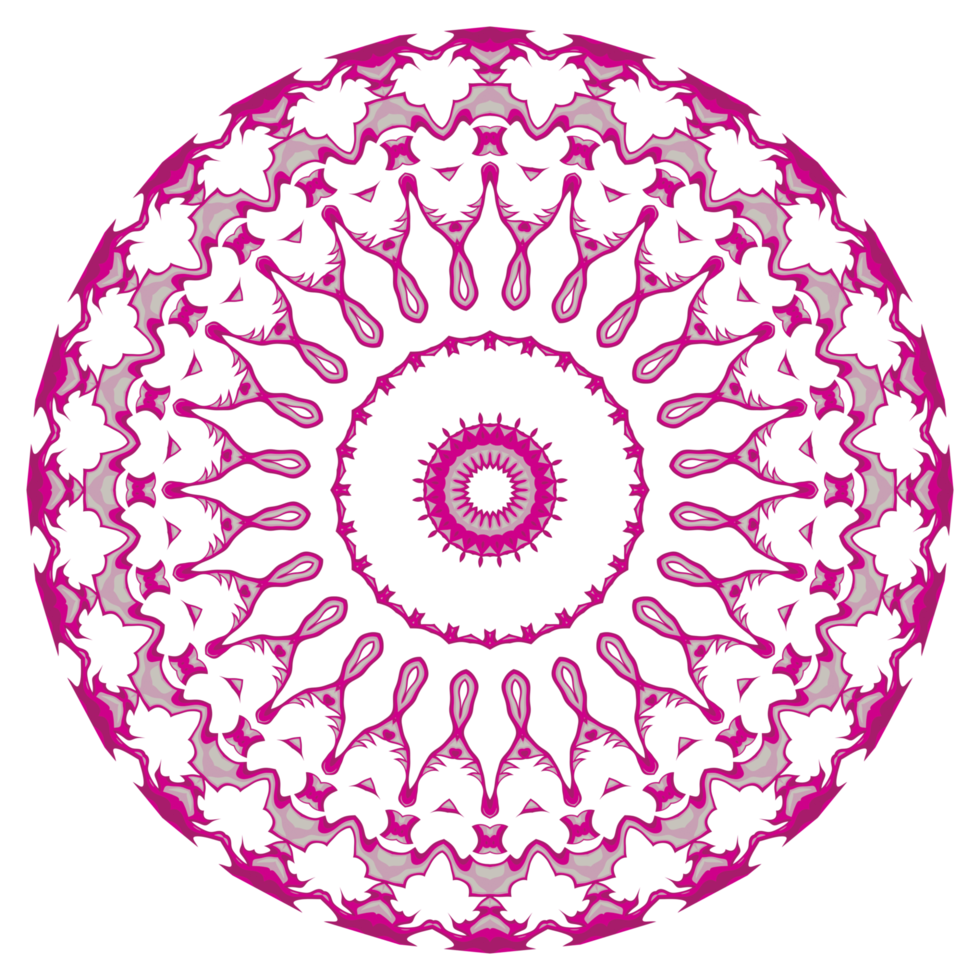 Abstract mandala decoration with round shape png