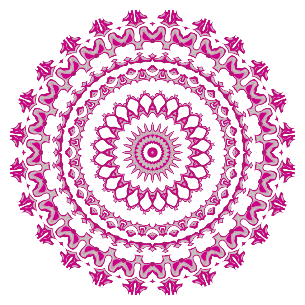 Abstract mandala decoration with round shape png