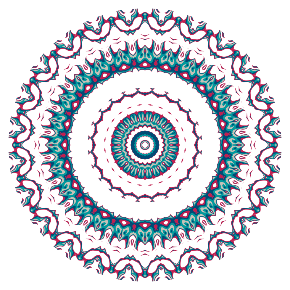 Abstract mandala ornament with circle shape png