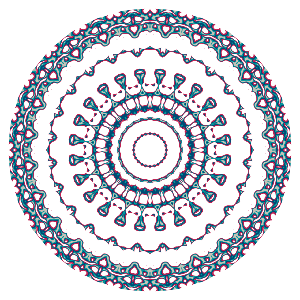 ornamento de mandala abstracto con forma de círculo png