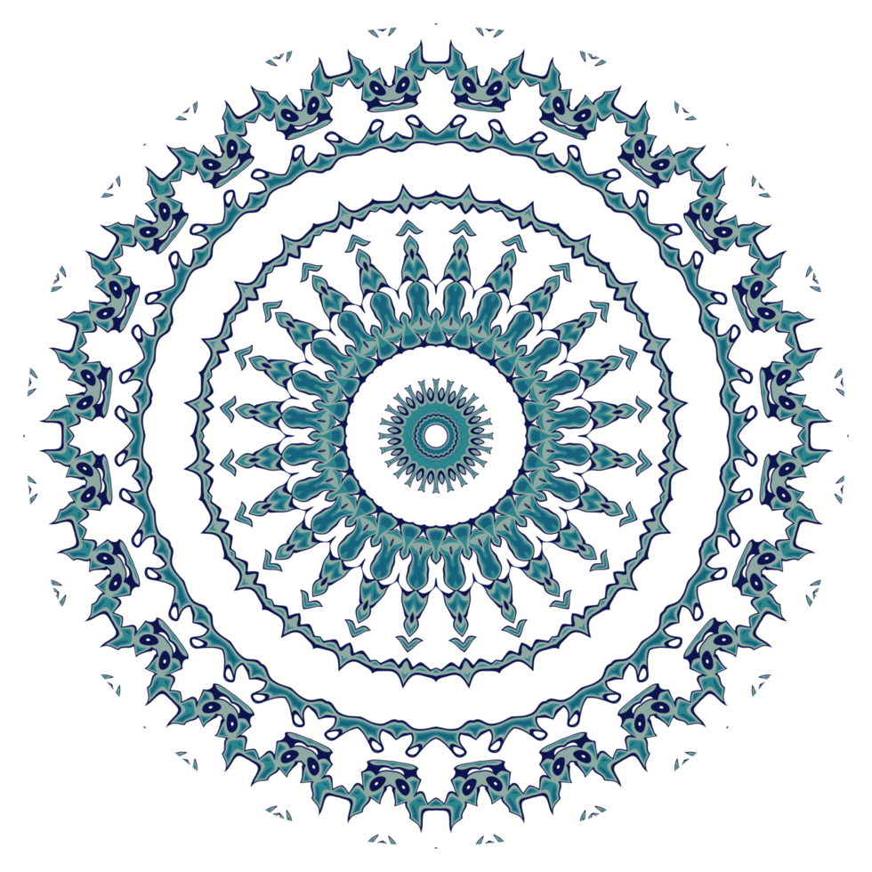 padrão de mandala abstrata com forma circular png