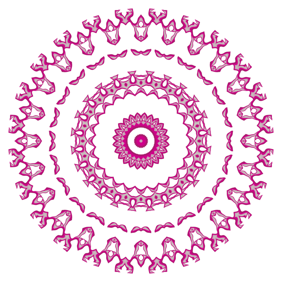 Abstract mandala decoration with round shape png