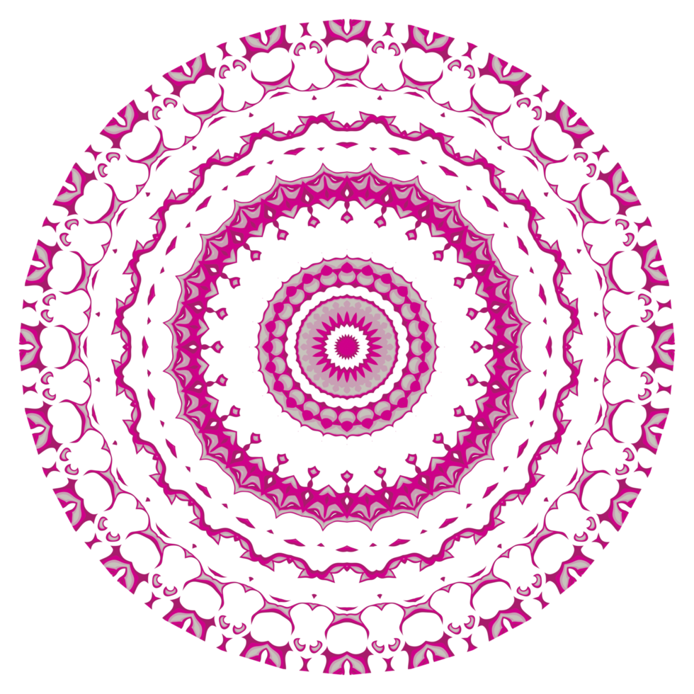 Abstract mandala decoration with round shape png