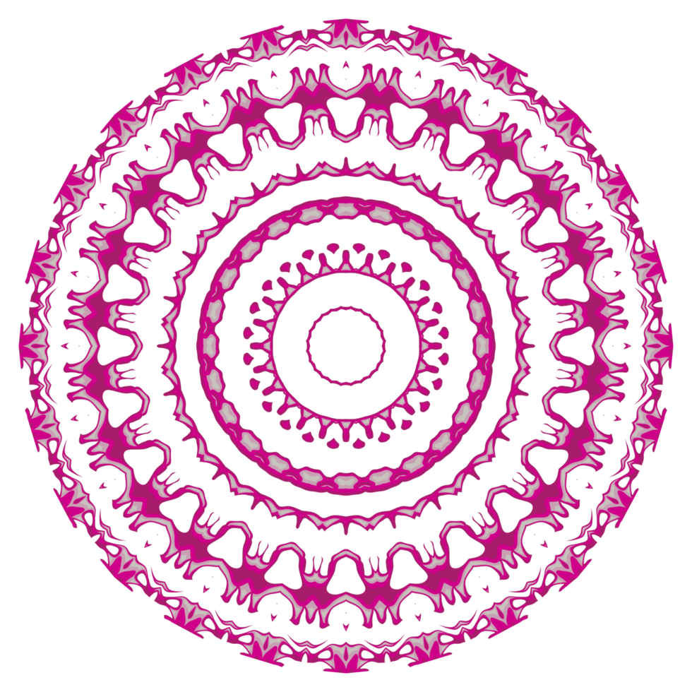 Abstract mandala decoration with round shape png