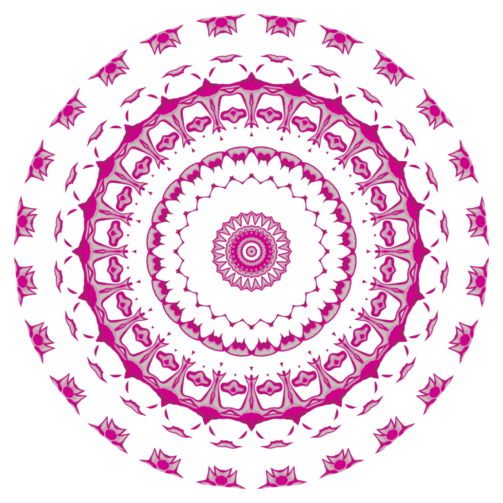 Abstract mandala decoration with round shape png