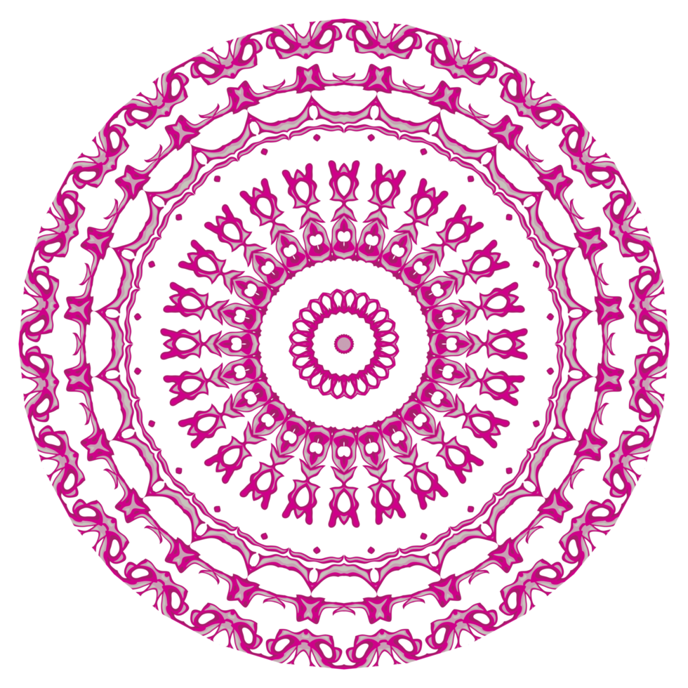 Abstract mandala decoration with round shape png
