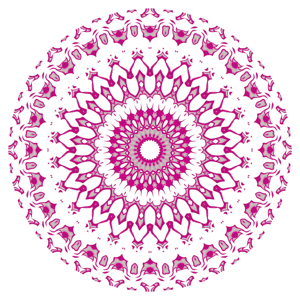 Abstract mandala decoration with round shape png