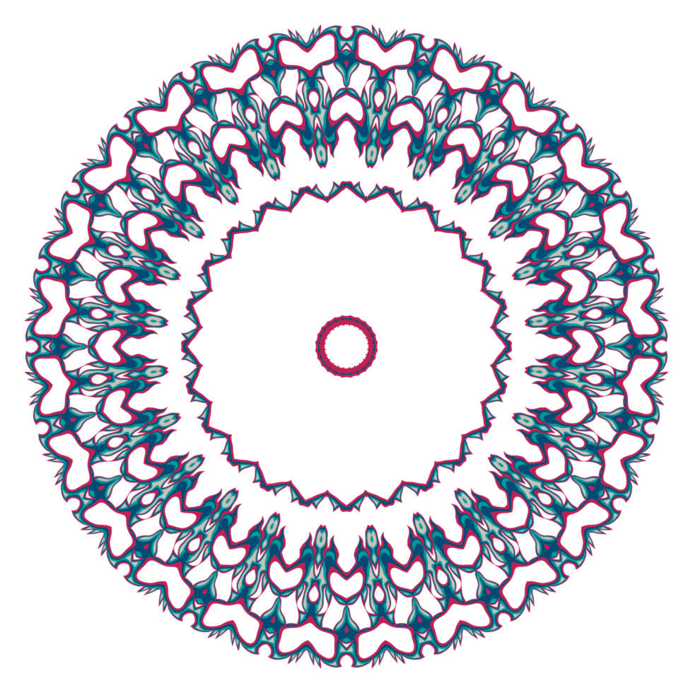 Abstract mandala ornament with circle shape png