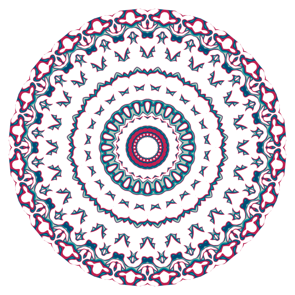 Abstract mandala ornament with circle shape png