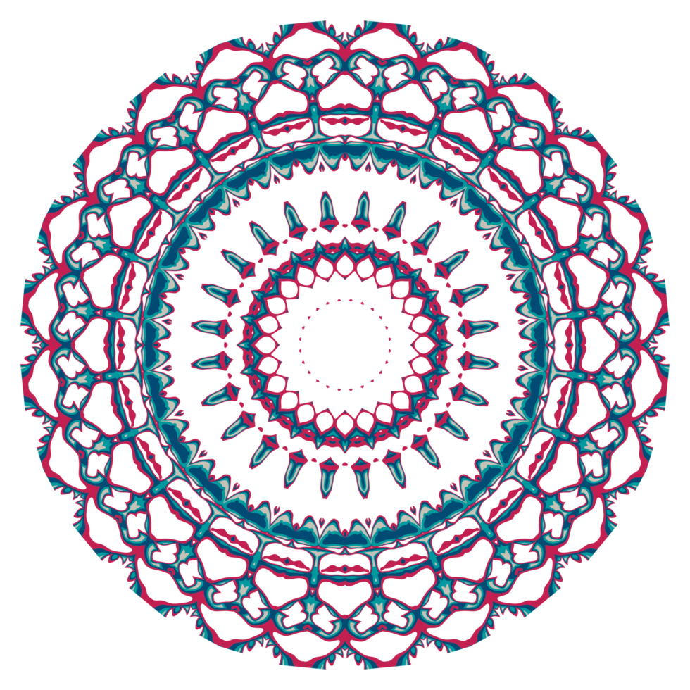 ornement de mandala abstrait avec forme de cercle png