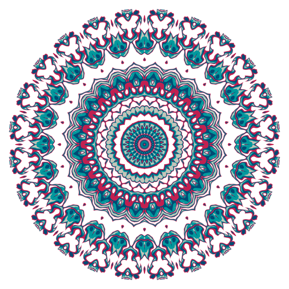 ornement de mandala abstrait avec forme de cercle png