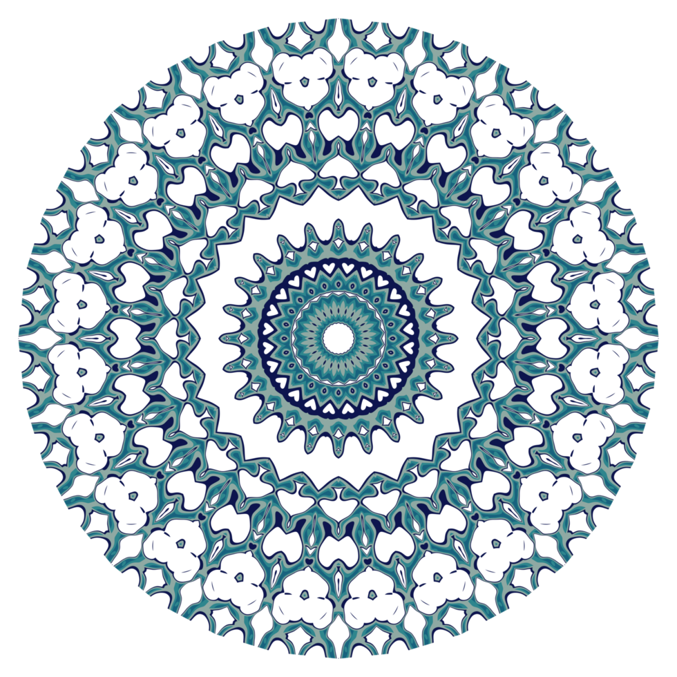 padrão de mandala abstrata com forma circular png