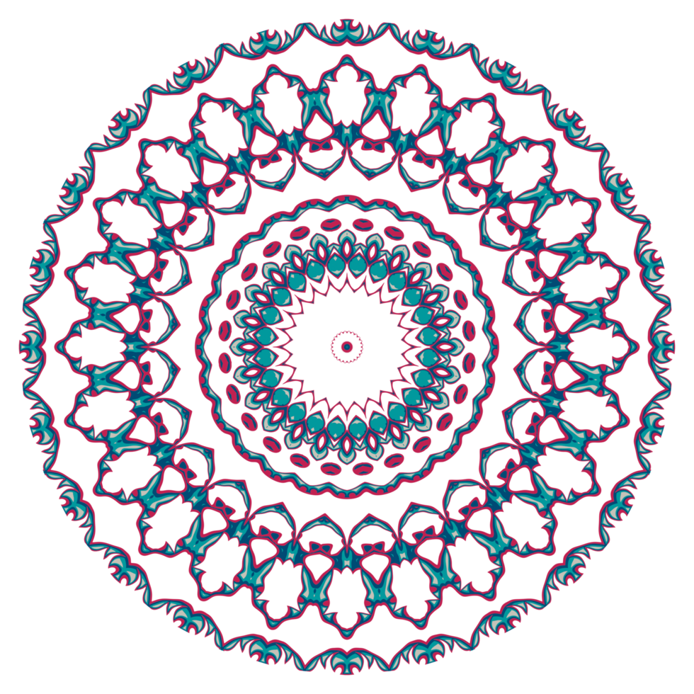 ornement de mandala abstrait avec forme de cercle png