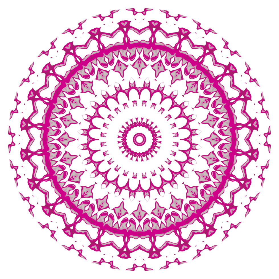 Abstract mandala decoration with round shape png