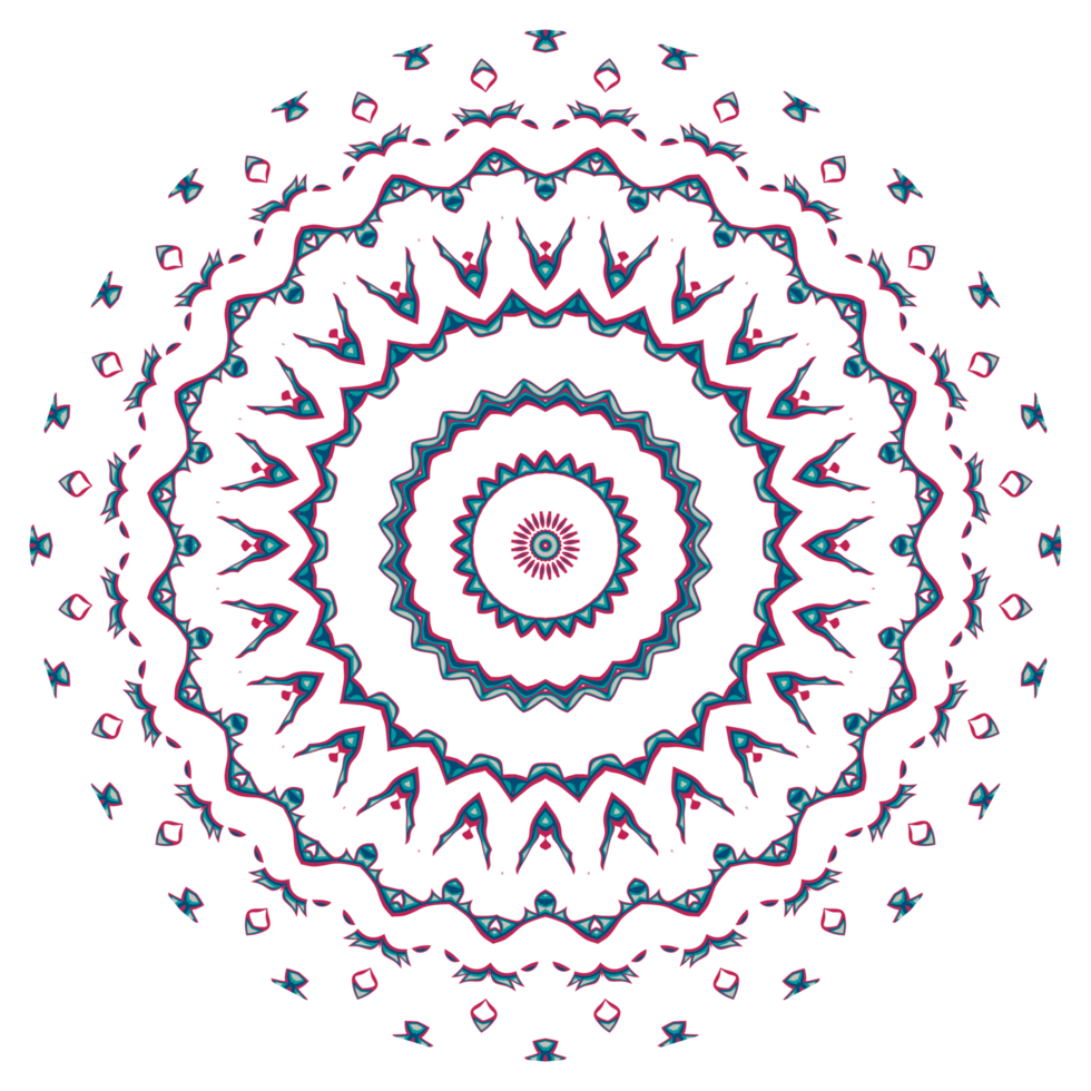 ornement de mandala abstrait avec forme de cercle png