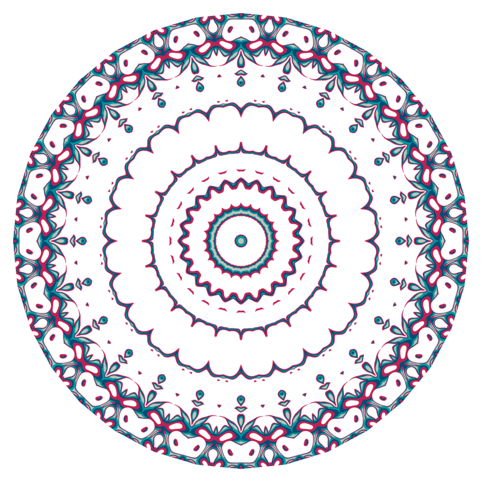 ornement de mandala abstrait avec forme de cercle png