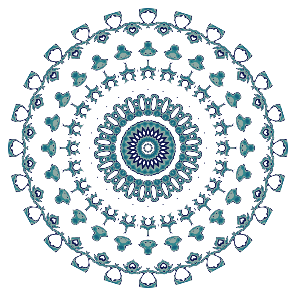 Abstract mandala pattern with circular shape png