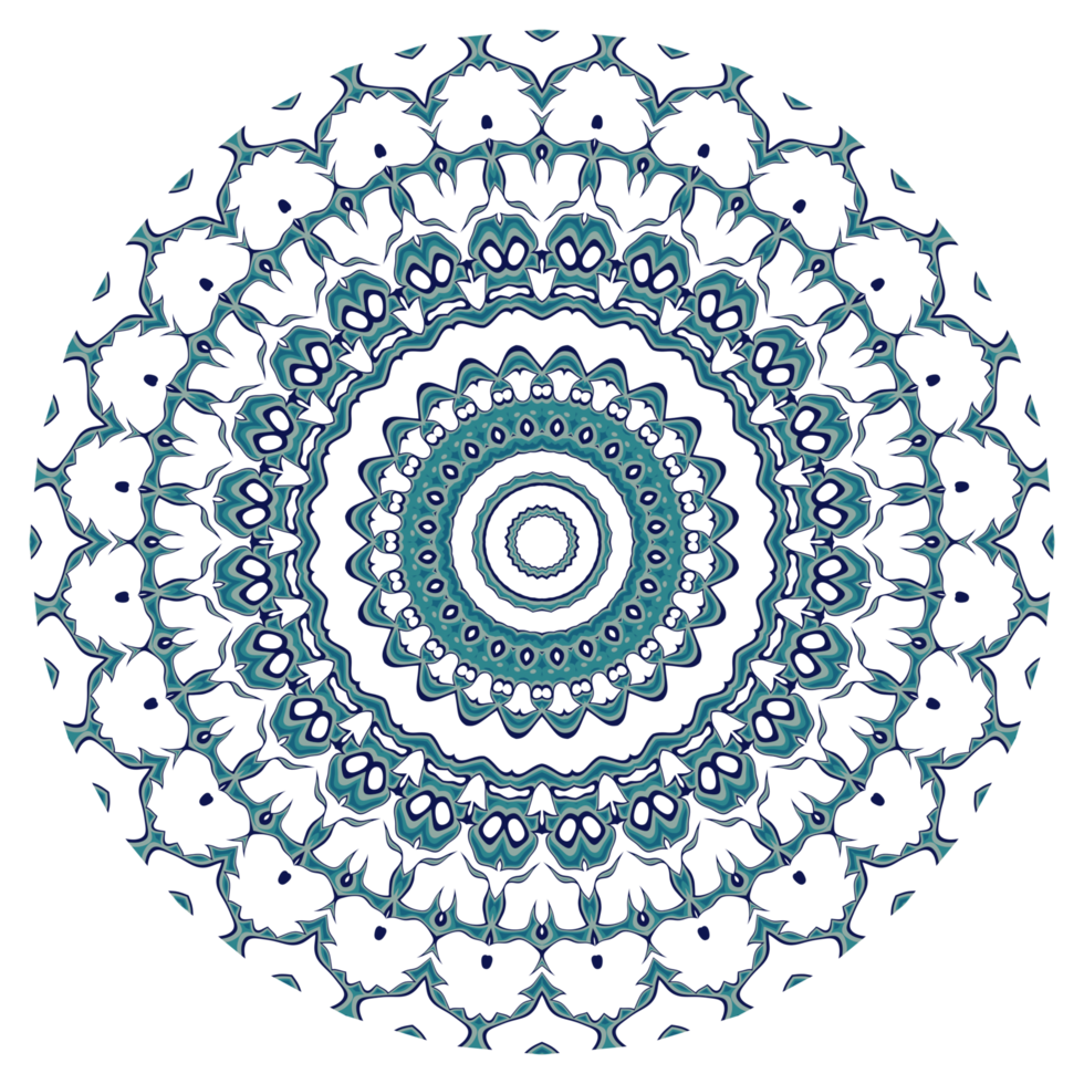 patrón de mandala abstracto con forma circular png