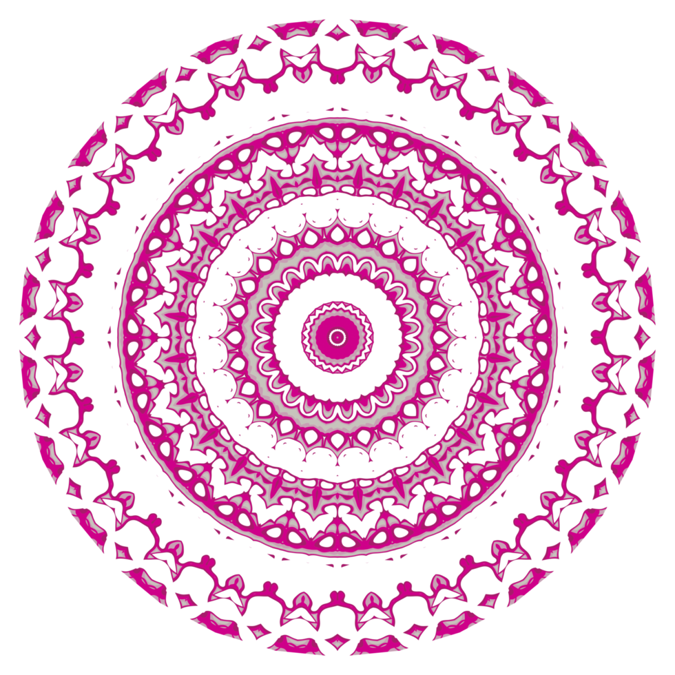 Abstract mandala decoration with round shape png