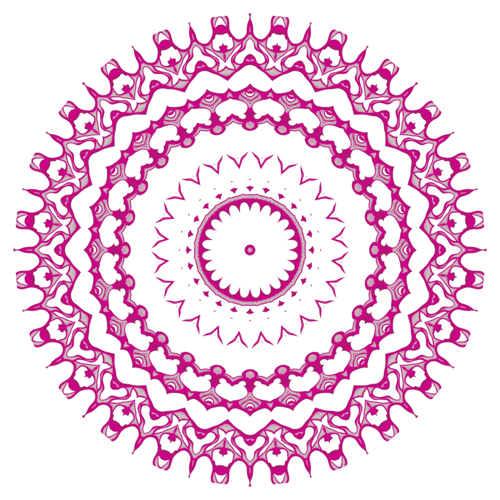 Abstract mandala decoration with round shape png