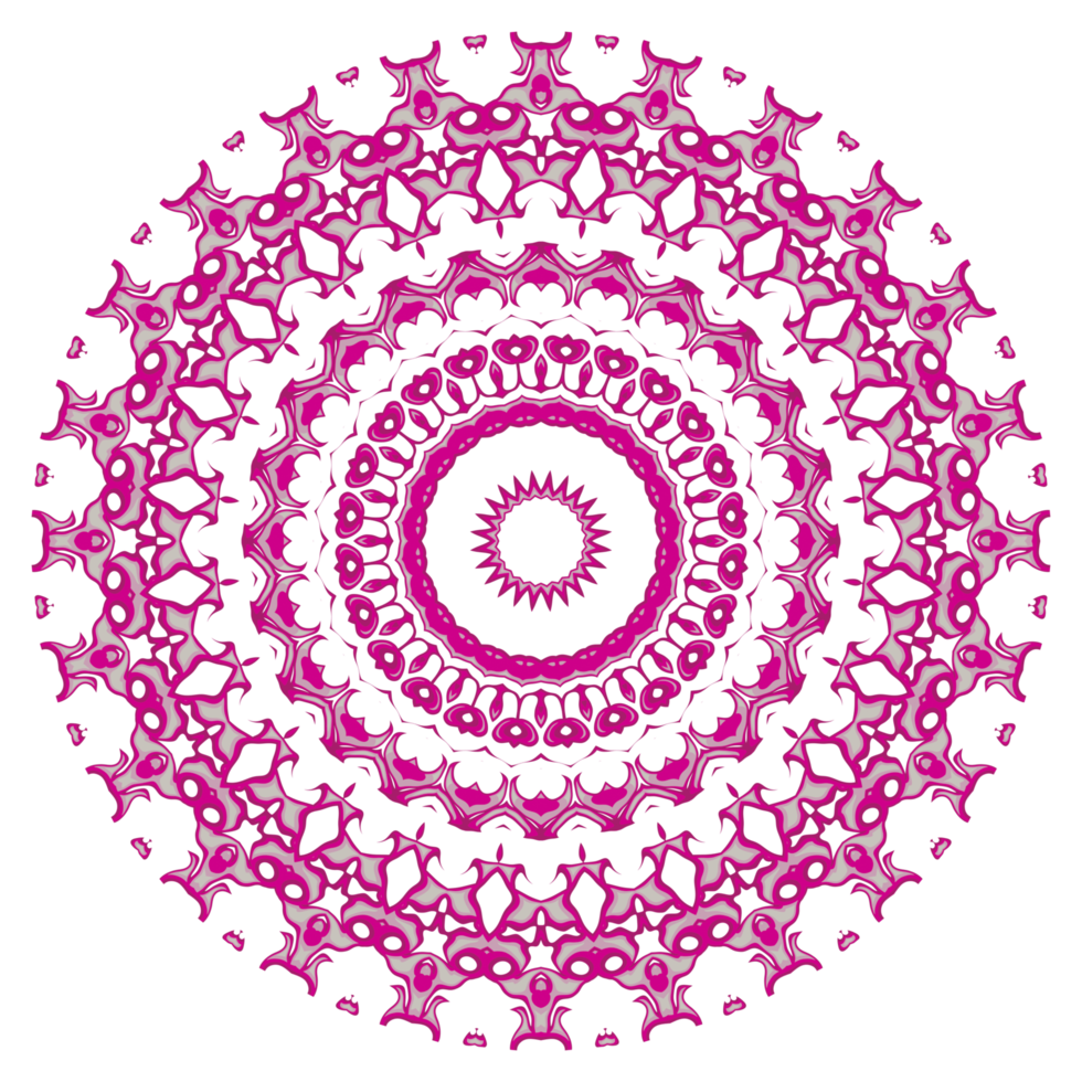 Abstract mandala decoration with round shape png