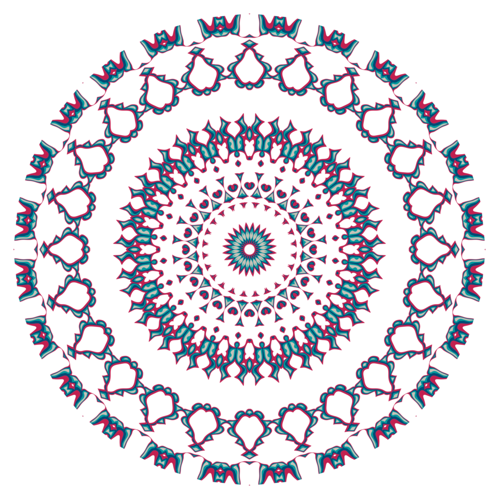 ornement de mandala abstrait avec forme de cercle png