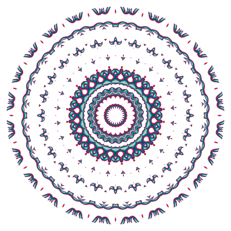 ornement de mandala abstrait avec forme de cercle png