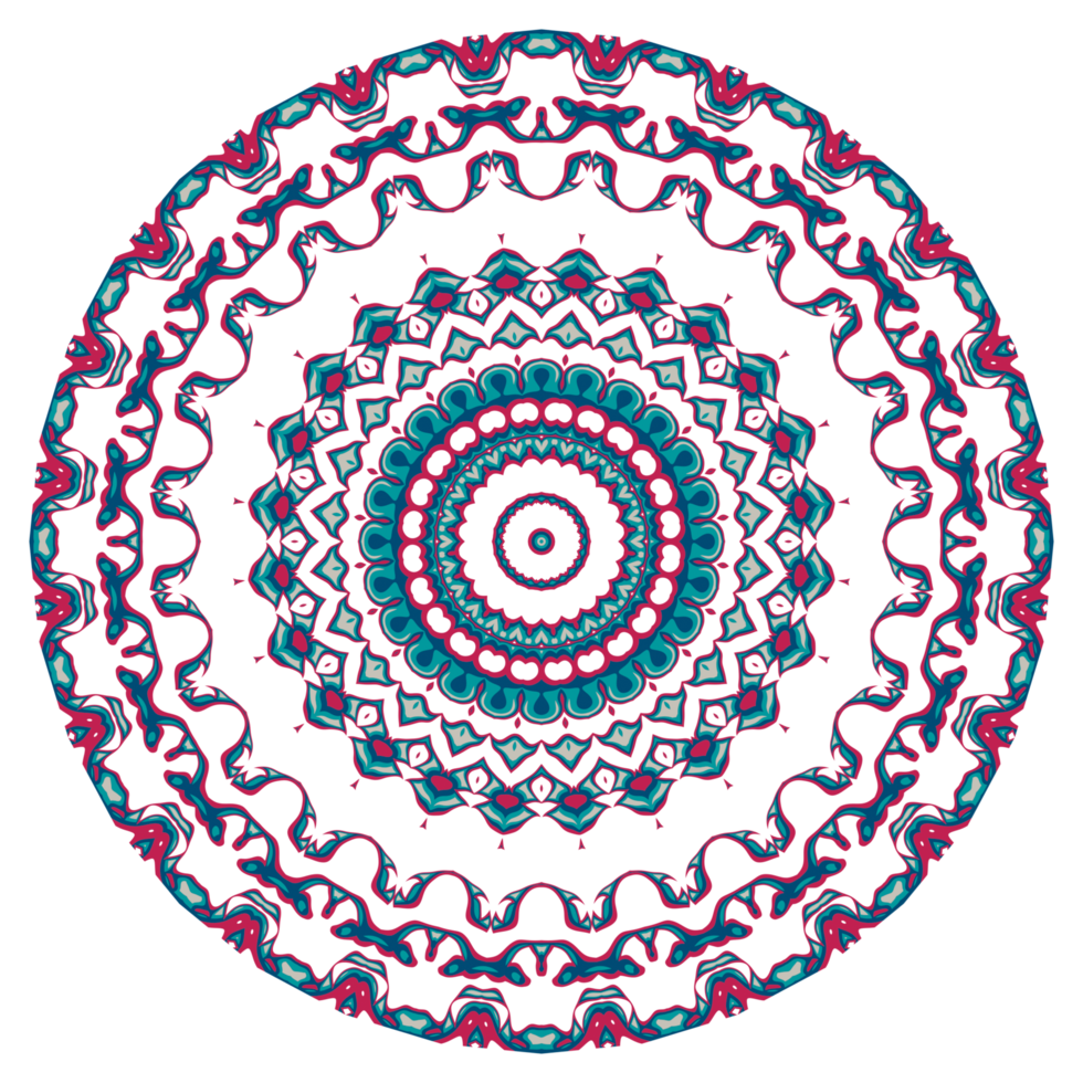 Abstract mandala ornament with circle shape png