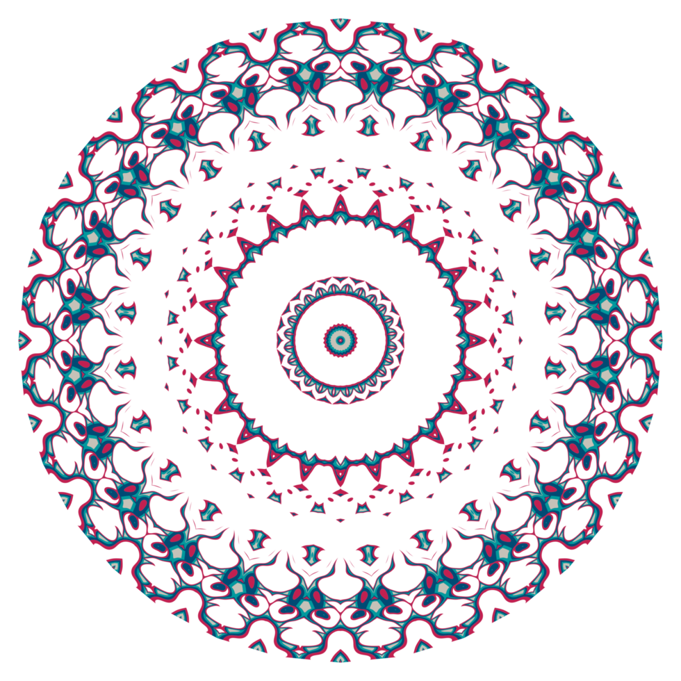 ornement de mandala abstrait avec forme de cercle png