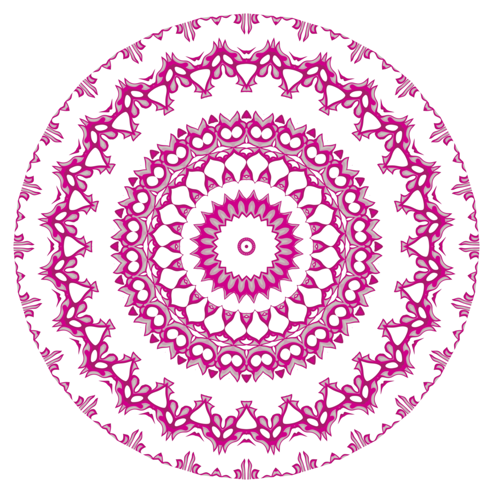 Abstract mandala decoration with round shape png