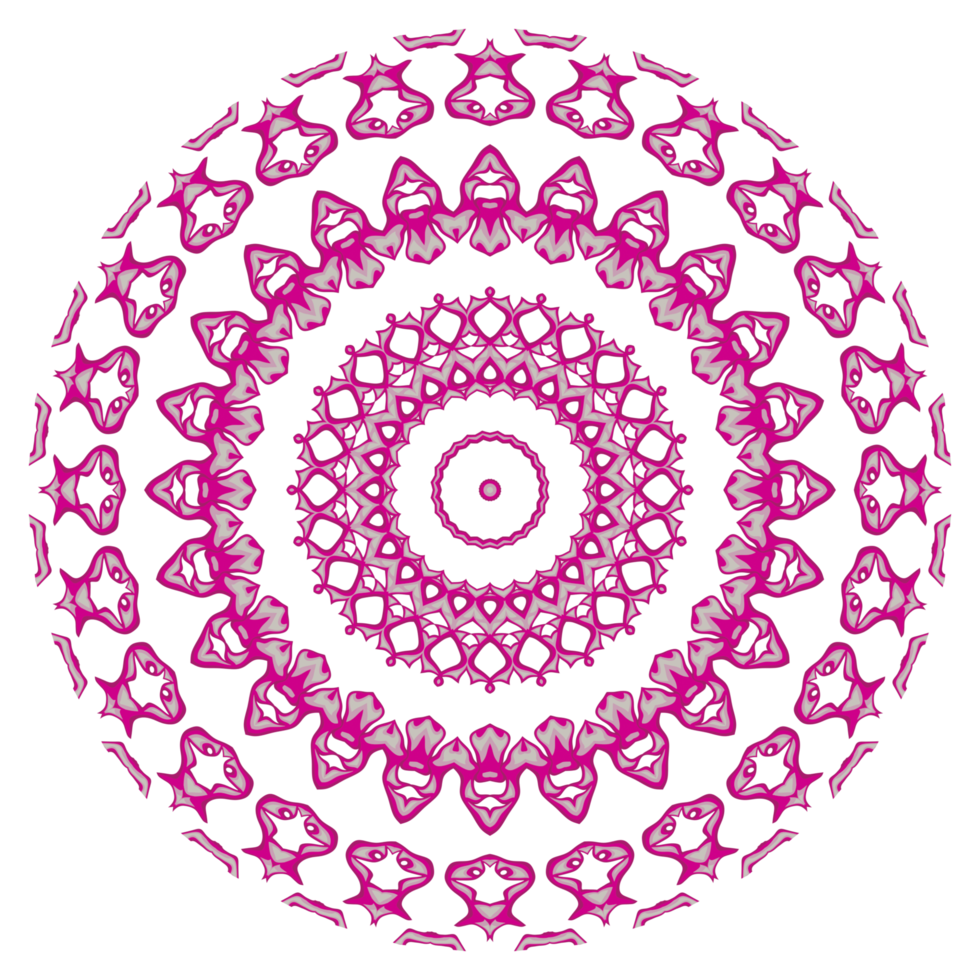 decoração de mandala abstrata com forma redonda png