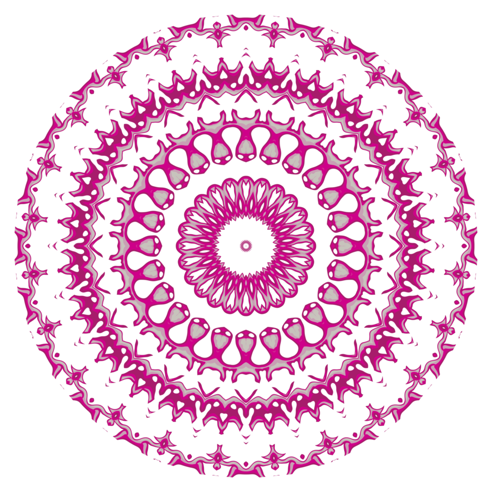 Abstract mandala decoration with round shape png