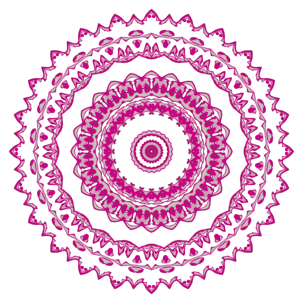 Abstract mandala decoration with round shape png