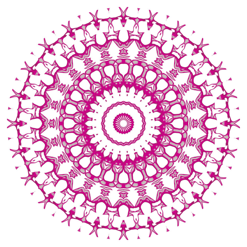 Abstract mandala decoration with round shape png