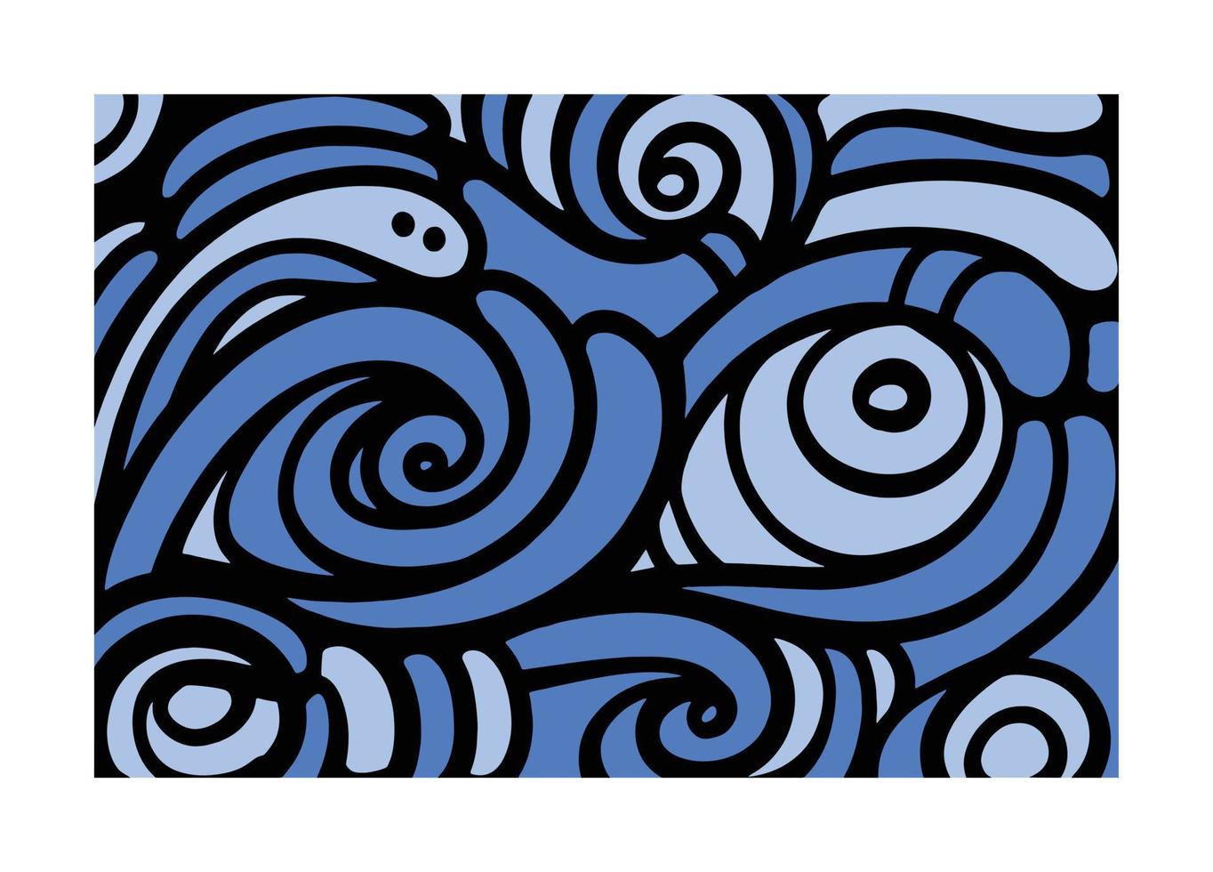 Abstract Background doodle art template vector