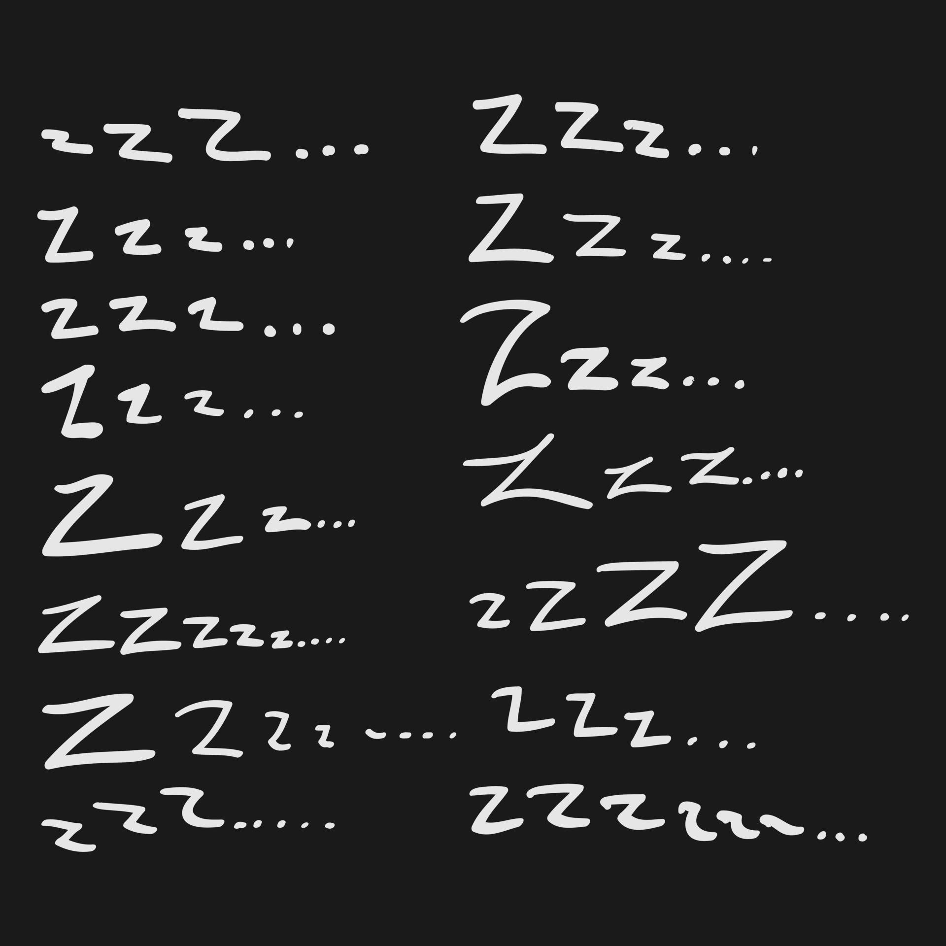 hand drawn zzz symbol for sleep in doodle style 11424455 Vector Art at