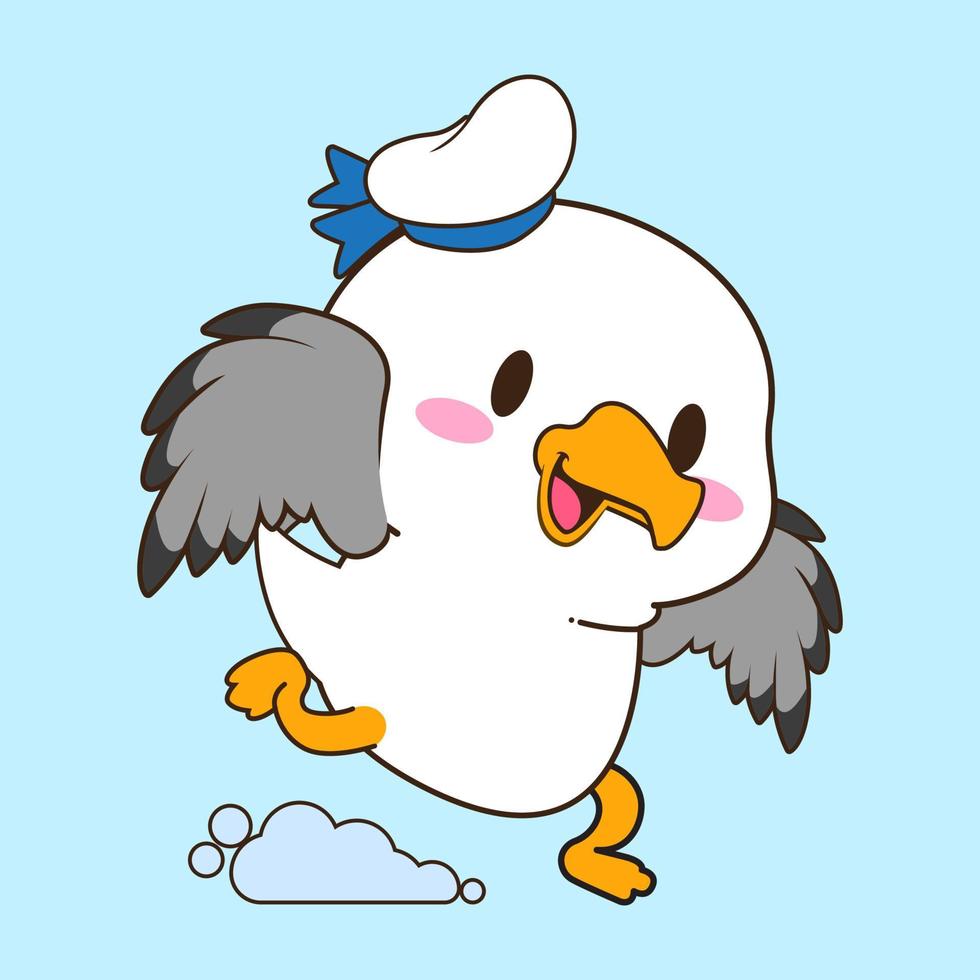 cute little seagull vector illustration