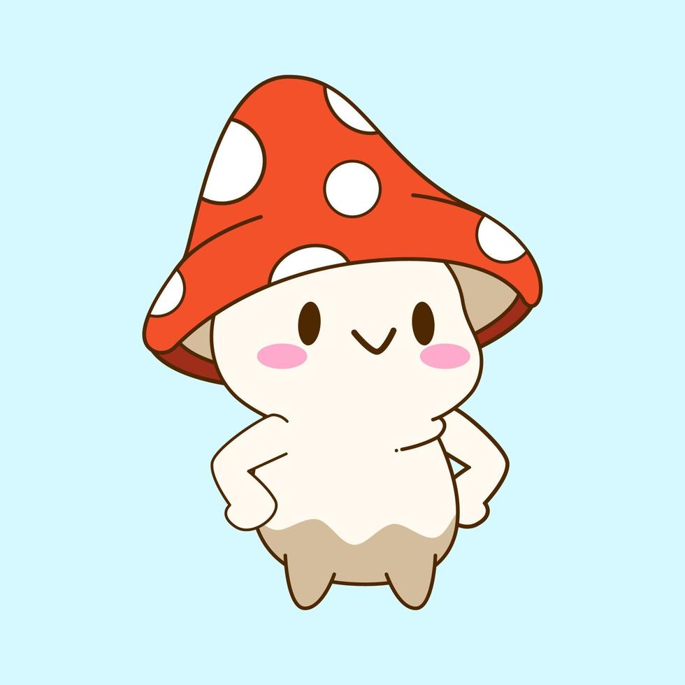 cute little mushroom vector illustration