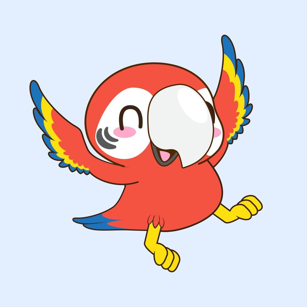 cute little macaw vector illustration