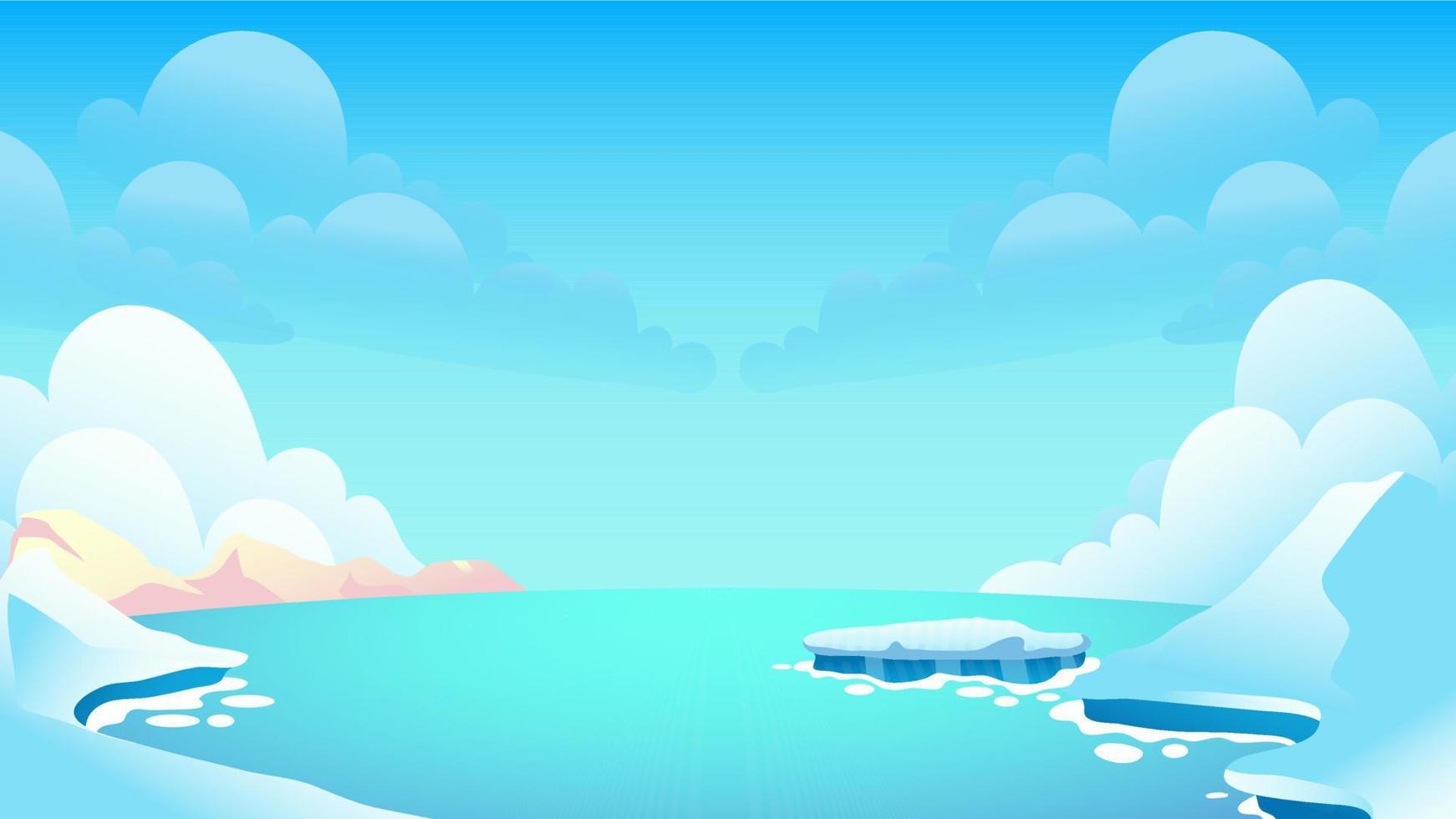 South pole vector illustration background