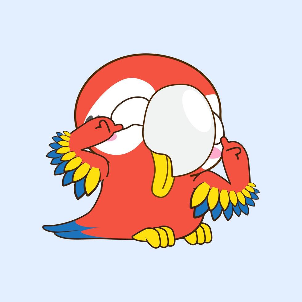 cute little macaw vector illustration