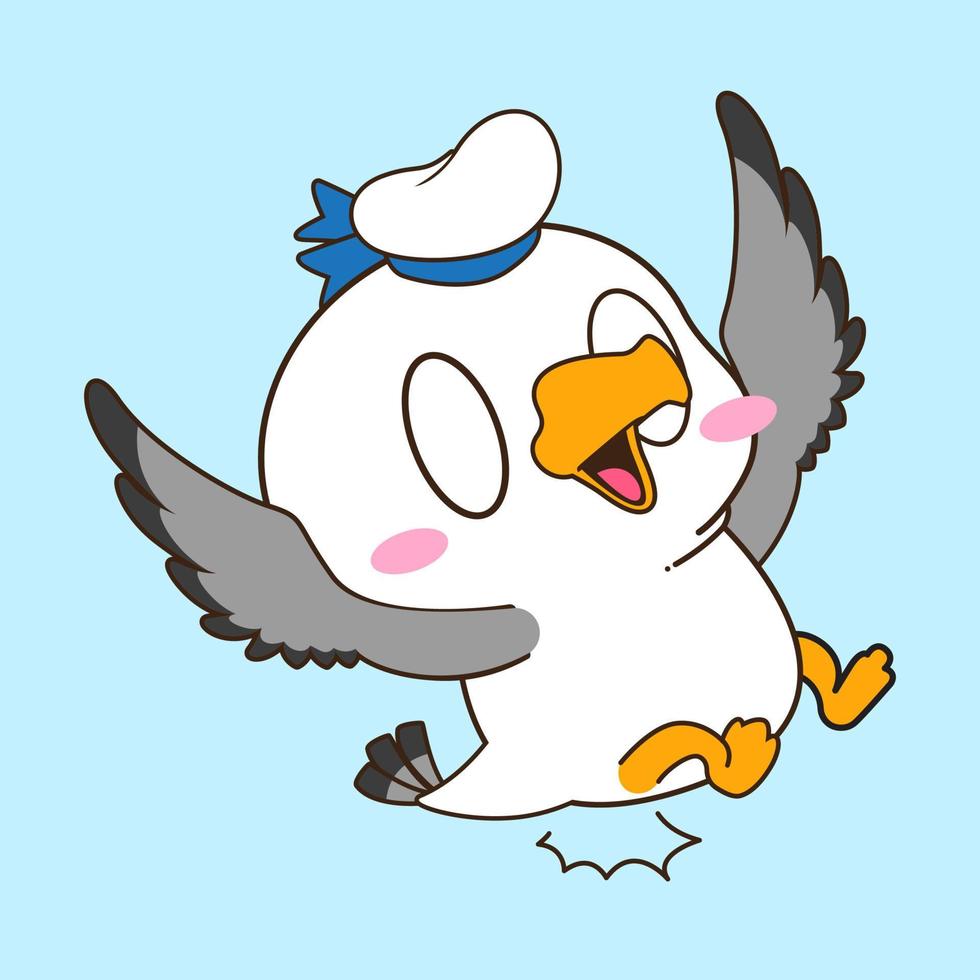 cute little seagull vector illustration