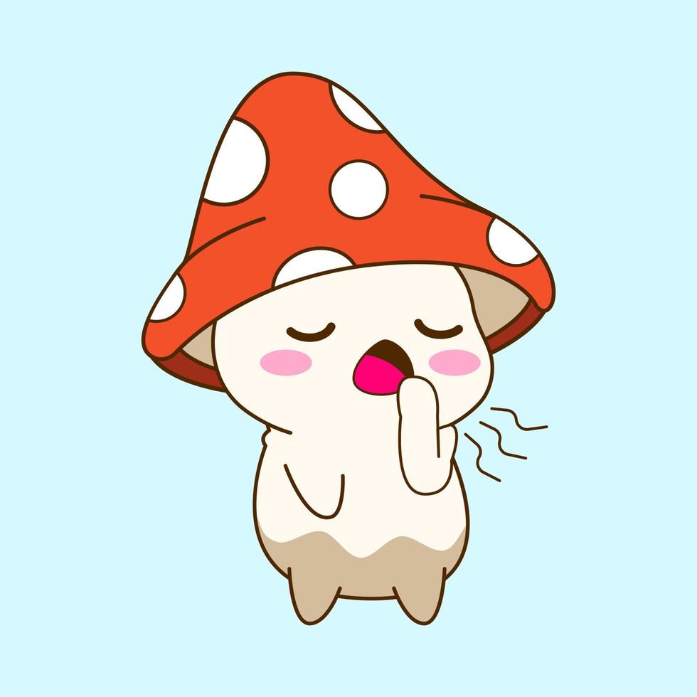 cute little mushroom vector illustration