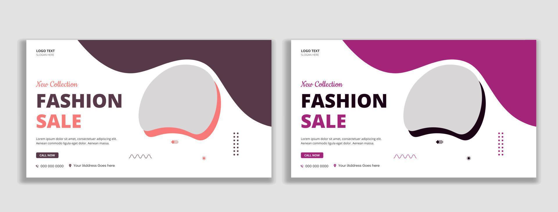 Fashion Sales social media posts and web banner template vector