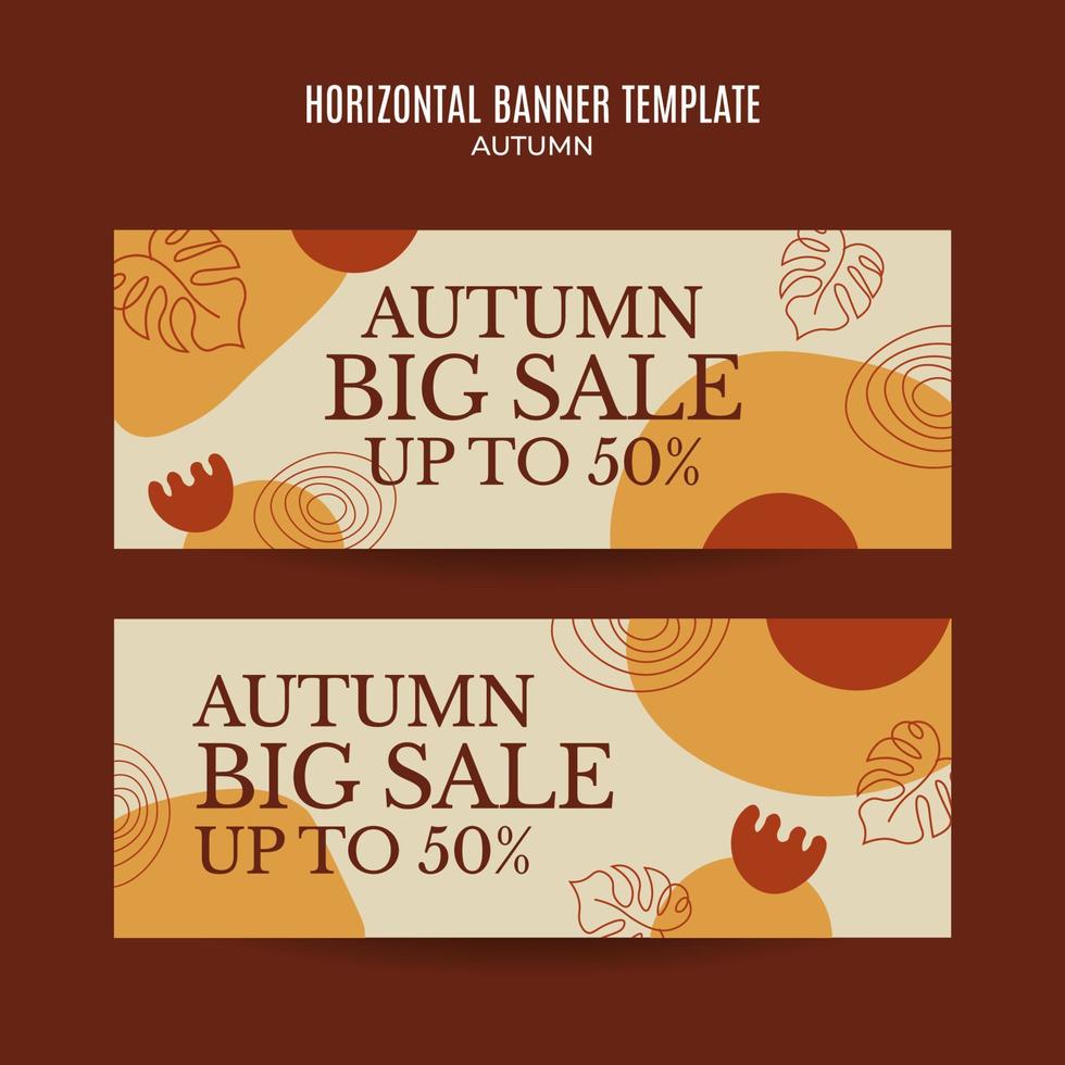 Set of abstract autumn backgrounds for social media stories or web banner. Use for event invitation, discount voucher, advertising. vector